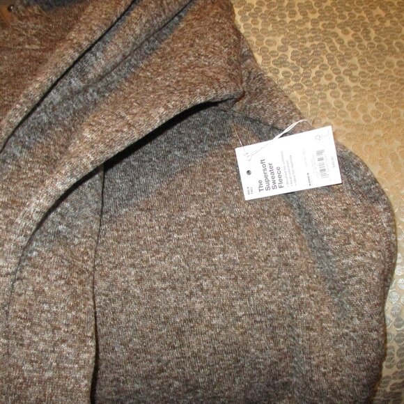 NEW WITH TAGS SOOMA XXL TALL SWEATSHIRT BROWN 3 NECK SNAP - Picture 3 of 4